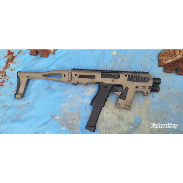 Glock 18C ASG, chargeur 50 billes et kit roni (sans marquage)