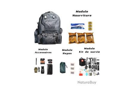 SAC KIT D'EVACUATION D'URGENCE ET SURVIE 72H Sac