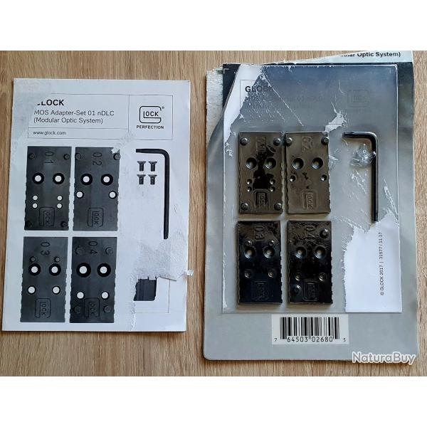 Plaques adaptatrices glock pour point rouge MOS adapter set 01