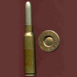 6.5 x 54 Mannlicher Grec - marquage militaire grec : E / EK / Sigma / 1919 § - balle nickel arrondie