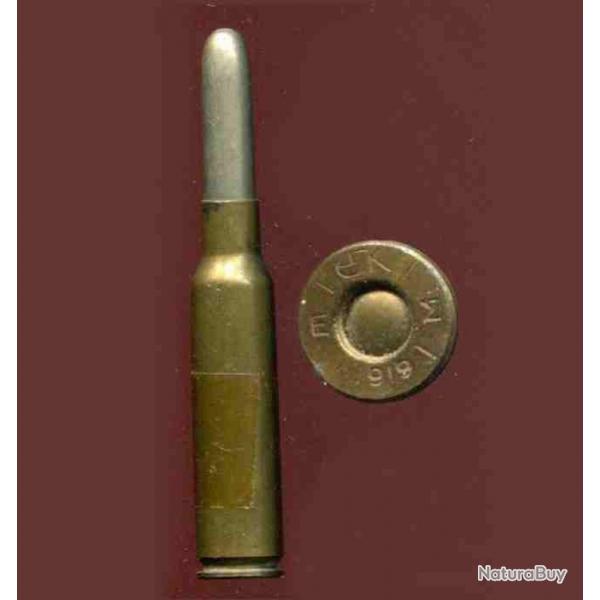 6.5 x 54 Mannlicher Grec - marquage militaire grec : E / EK / Sigma / 1919  - balle nickel arrondie