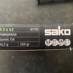 Barnes TSX 9,3x62 sako powerhead