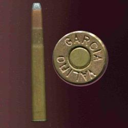 9.3 x 74 R GARCIA VALINO - très rare cartouche produite pour le Général Valino dans les années 1950
