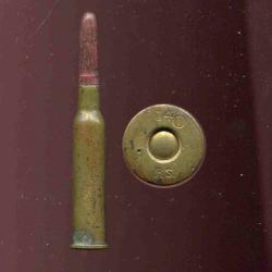 6.5 mm Mannlicher Hollandais à blanc balle rouge  - étui laiton - marquage militaire hollandais