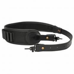 Tourbon Sangle de Fusil Toile Cuir Porte-Munitions Calibre 30-30/.308/.30-06 Réglable + Émerillons