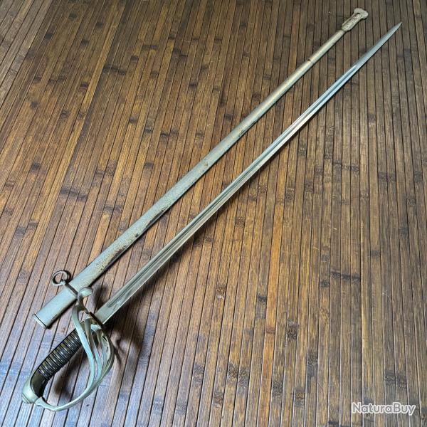 BEAU SABRE D'OFFICIER D'INFANTERIE TYPE 1882 PRIV TRS GRANDE LAME 93 cm