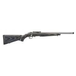 RUGER AMERICAN RIMFIRE TARGET 22LR canon MI LOURD INOX  46CM fileté 1/2x28