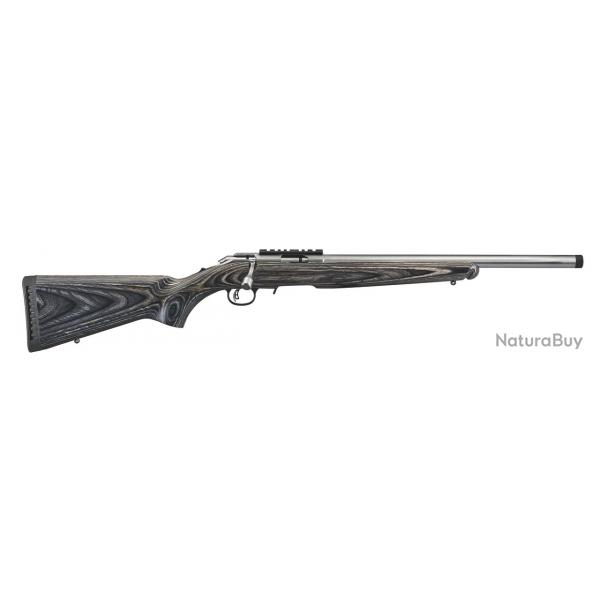 RUGER AMERICAN RIMFIRE TARGET 22LR canon MI LOURD INOX  46CM filet 1/2x28