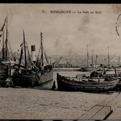 CPA - BOULOGNE -La Cale au bois  N°3878