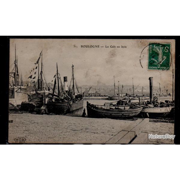 CPA - BOULOGNE -La Cale au bois  N3878