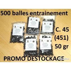 500 balles rondes entrainement calibre 45 (451) PEDERSOLI 15.00 Euros !! poudre noire (SI406)