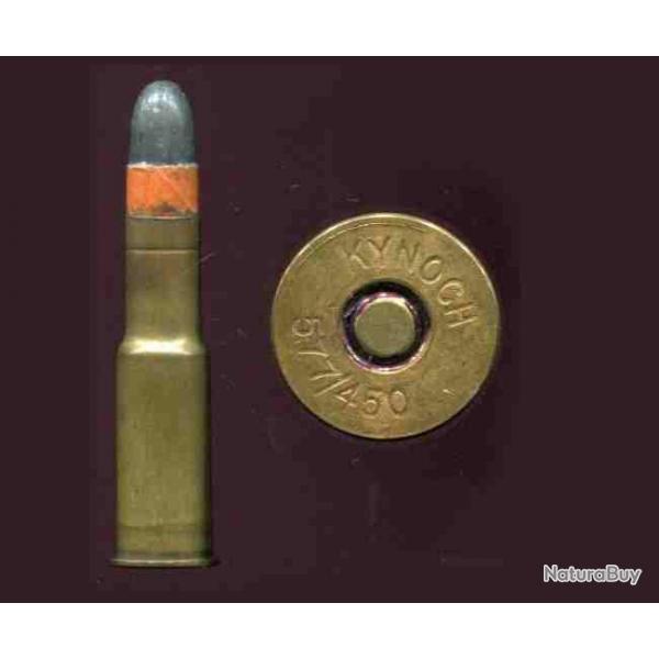 .450/577 Martini-Henry - marquage : KYNOCH 577/450  - balle plomb calepin papier orange