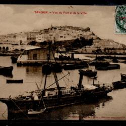 CPA - TANGER - Vue du Port et de la Ville  N°3879