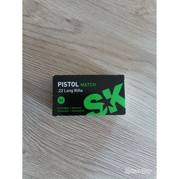 Munitions SK Pistol match 22 lr (9 botes)