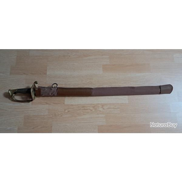 Sabre Modle 1845/1855 modifi 1882 avec fourreau et housse de protection, coulaux klingenthal