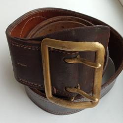 Ceinture officier sovietique cuir marron 117 cms URSS CCCP 1970s
