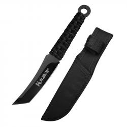 Couteau Survie & Bivouac Japonais | Lame Fixe 9cm Acier Inox + Étui