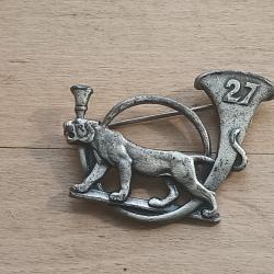 Insigne du 27 ème Bataillon de Chasseur Alpin, fabrication Drago Paris.