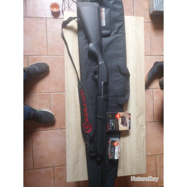 Vends fusil  pompe KRAL neuf jamais servi avec 2 botes de cartouches bretelle et housse de transpo