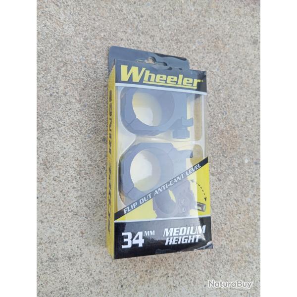 WHEELER collier avec niveau bulle pour lunette 34mm hauteur MEDIUM