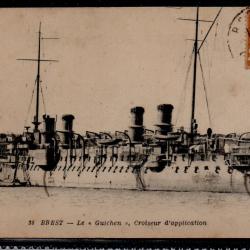 CPA - Marine Militaire - BREST - Le " Guichen " Croiseur d'application - N&deg;3888