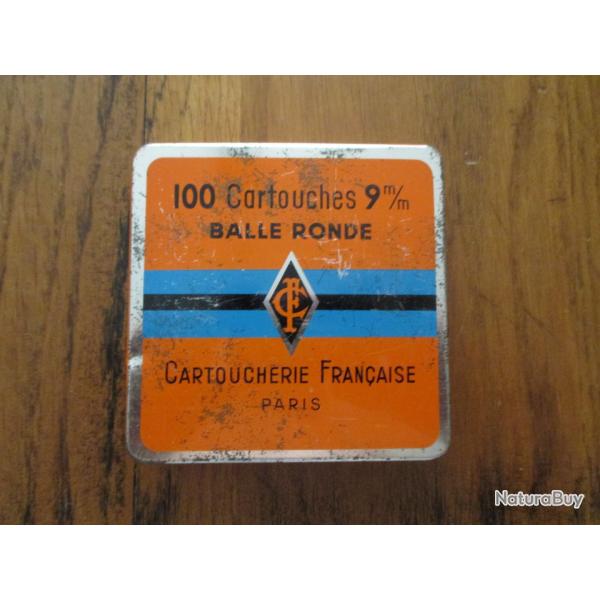 BOITE DE CARTOUCHES A BALLES  RONDE 9mm