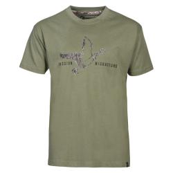 TEE SHIRT PERCUSSION PASSION MIGRATEURS  -  KAKI - TAILLE 3XL