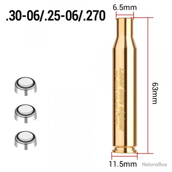 DESTOCKAGE Collimateur Balle Laser Cal .30-06 / .25-06 / 270WIN BORE SIGHTER Rglage