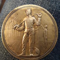Medaille en vermeille, escrime 1913
