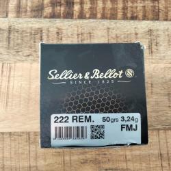 Munitions Sellier&Bellot 222 remington FMJ