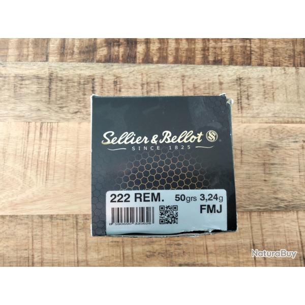 Munitions Sellier&Bellot 222 remington FMJ