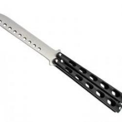 Couteau papillond'entraiment Max Knives lame à trous acier inox manche à trous 12 cm