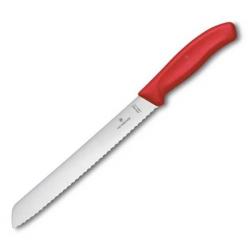 6.8631.21C1B Couteau à pain 21cm Victorinox Swiss Classic sur rouge/carte