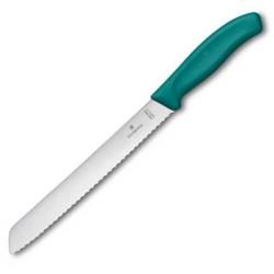 6.8634.21C1B Couteau à pain 21cm Victorinox Swiss Classic sur vert/carte