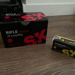 Lot munitions 22lr SK rouge*500 et SK jaune*50