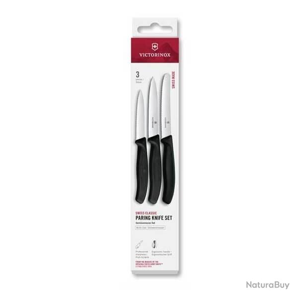 6.7113.34 Set 3 pices Victorinox Swissclassic noir