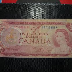 CANADA billet de 2 dollars 1974 Elizabeth II TB+