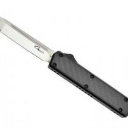 Couteau éjectable Golgoth  lame tanto acier D2 satiné +étui
