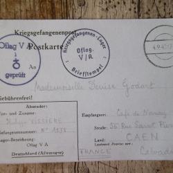 Oflag V-A Weinsberg correspondance prisonnier officier 10.7.1940