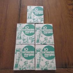 LOT DE 5 BOITES DE CARTOUCHES D'ARMURIER 12/70