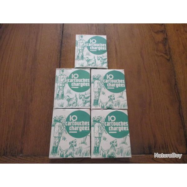 LOT DE 5 BOITES DE CARTOUCHES D'ARMURIER 12/70