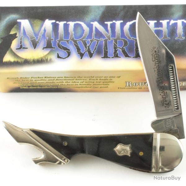 Couteau Rough Ryder Small Leg Knife Midnight Lame Acier 440A Manche Polymre Slipjoint RR960