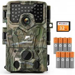 Caméra de Chasse  Surveillance 4K HD Carte 32GB  Étanche IP66 Vision Nocturne Haute Définition