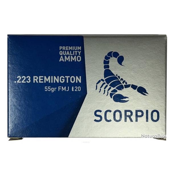 OFFRE NB Munitions STV - Scorpio calibre 223 Rem FMJ 55Gr LIVRAISON OFFERTE LOT DE 500
