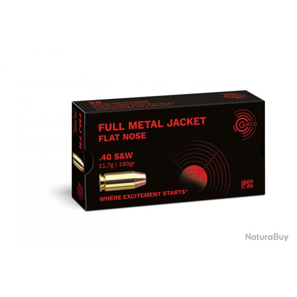 Munitions Geco FMJ 11.7g 180gr - Cal. 40 S&W x10 boites