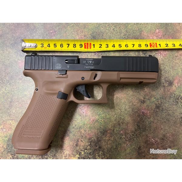 PIST GLOCK 17 GEN5 CAL 9 MM PAK COYOTE lock perfection avec 1 bote cartouche PAK