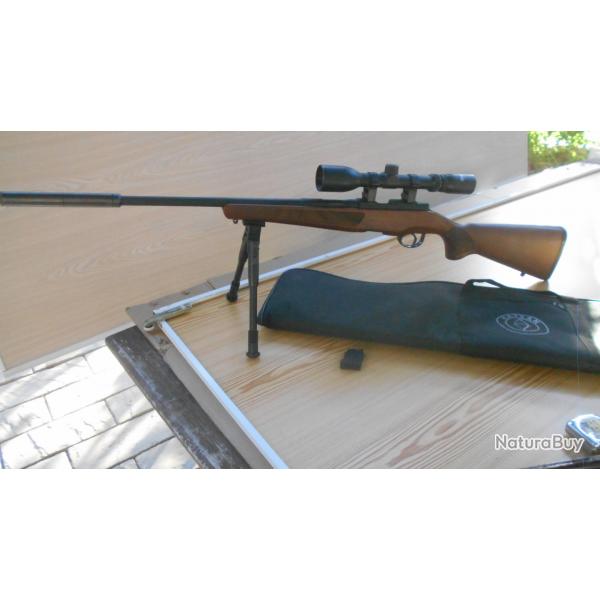 carabine 22LR HATSAN ESCORT ,avec bipied,lunette silencieux et housse