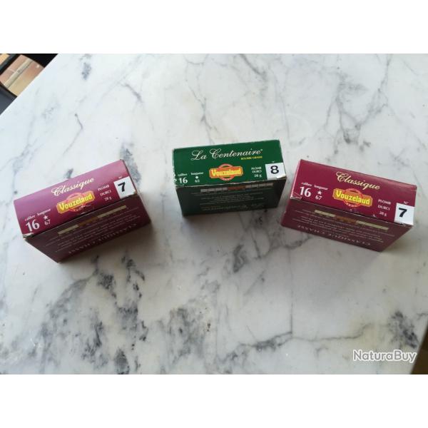 Lot de 29 cartouches calibre 16 VOUZELAUD.