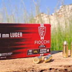 9x19 FMJ 124gr Fiocchi lot de 6 boites de 50 munitions