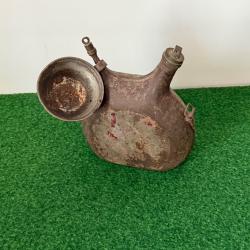 gourde en tole peinte  de poilu  avec son  quart  1914 / 1915